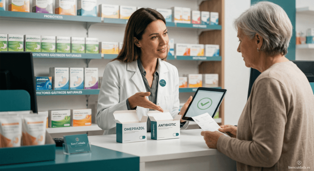 omeprazol y antibiótico